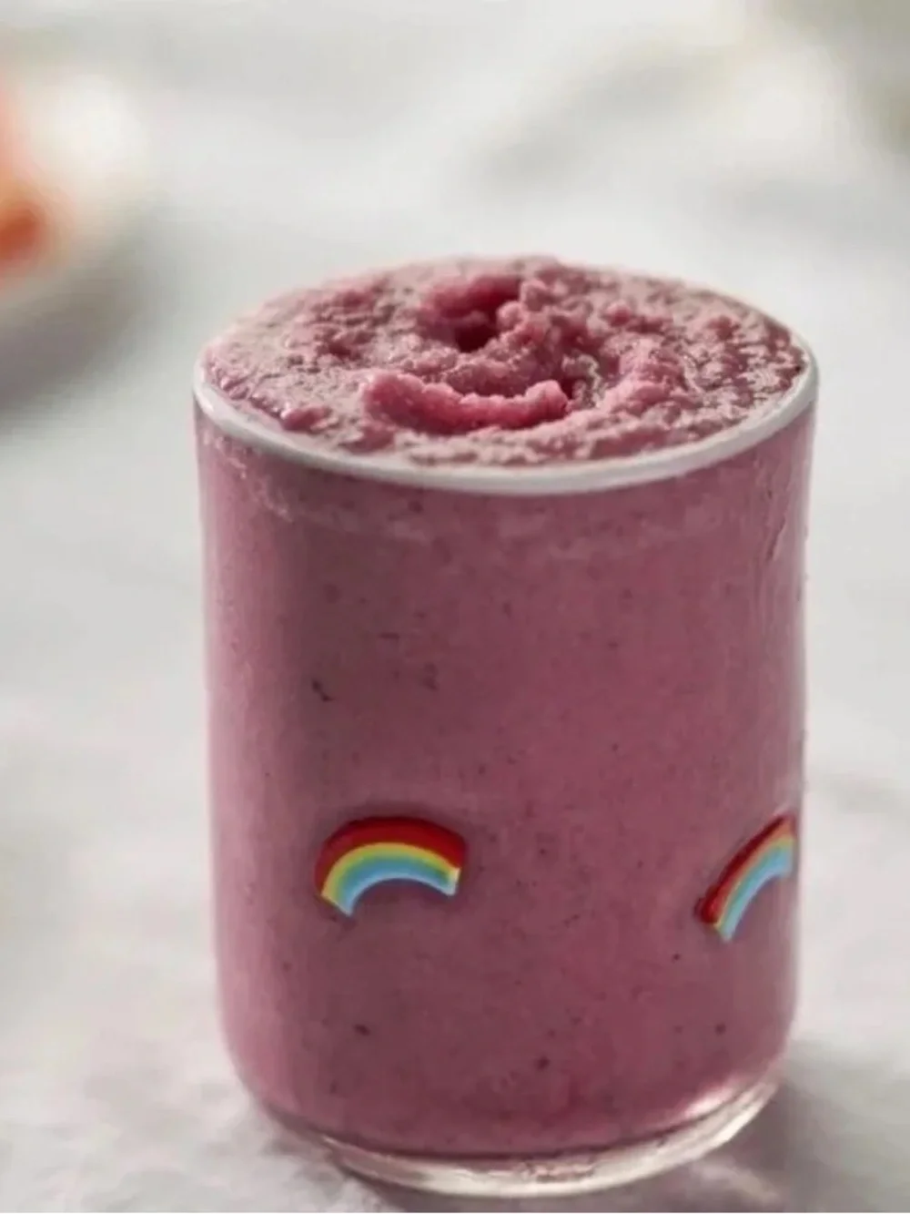 Anthropologie Icon Juice Glass: Rainbow & Moon
